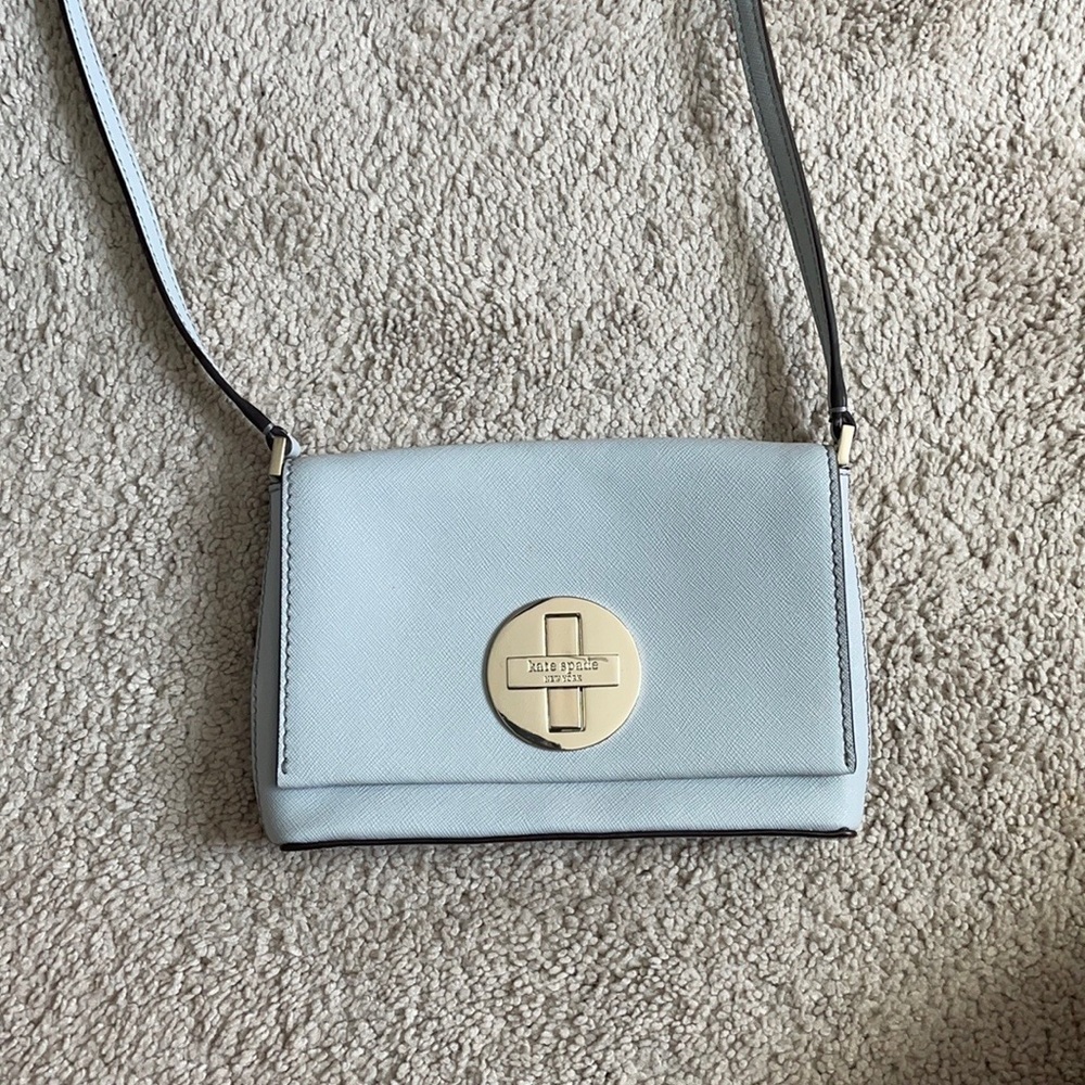 Small light gray Kate Spade crossbody